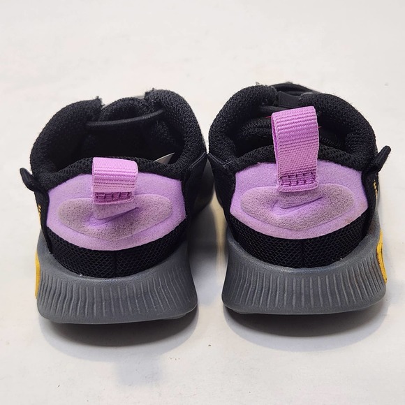 Nike Toddler Reposto TD Sneakers Atheltic Shoes 3C Black Fuchsia Glow Slip On - Picture 5 of 7